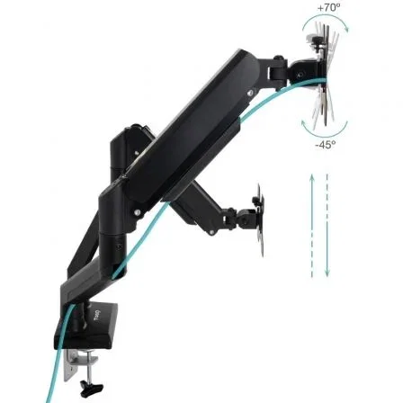 Tooq Soporte de Mesa para 2 Monitores DB1434TNR-B con Pistón de Gas